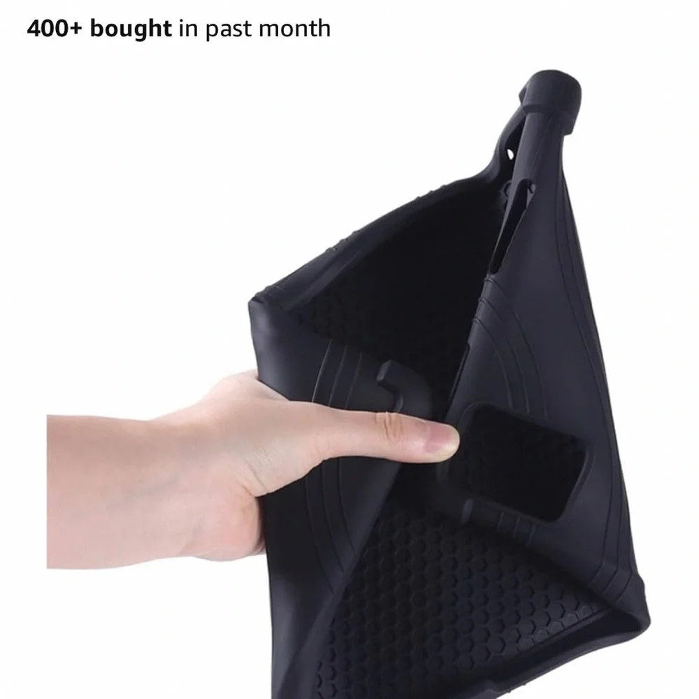 Black Shockproof Tablet Case with Honeycomb Grip